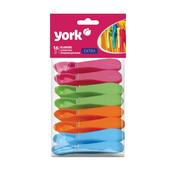 York Extra Clothes Pegs with Steel Clasp and Wide Handles 16 Pack image