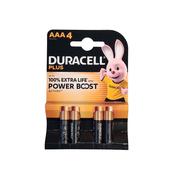 Duracell Plus Extra Life AAA Alkaline Batteries 4 Pack image