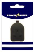Powermaster 1 Gang Black Rubberised Trailing Socket image
