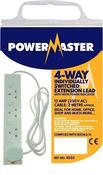 Powermaster 4 Gang Extension Lead Switched 2m image