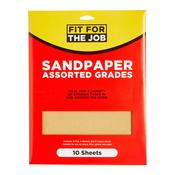 Fit For The Job Assorted Grade Sandpaper 10 Sheets image