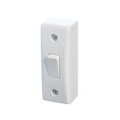 Powermaster 1 Gang White Architrave Switch With Box image