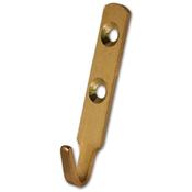 Premier 2-Hole J Picture Plate Hook Brass Plated 2 Piece image