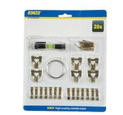 Kinzo Picture Hanging Kit 22 Piece Hooks Wire and Level