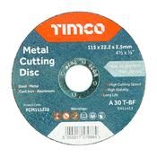 Timco Metal Cutting Disc 115 x 22.2 x 2.5mm