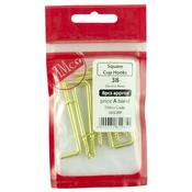Timco Square Cup Hooks Electro Brass 38mm 8pk