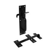 Timco Medium Suffolk Latch Set Epoxy Black 205mm image