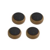 Felt Gard Non-Slip Dark Wood Grain Castor Cups 60mm 4 Pack image
