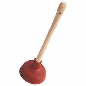 York Rubber Toilet Plunger with Wooden Handle 40cm image