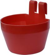 Copele Plastic Cup Feeder with Hanging Hooks Red