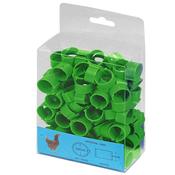 Copele Plastic Poultry Leg Marker Rings Green 16mm 100pk