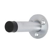 Timco Projection Door Stop with Rubber Buffer Satin Chrome 70mm image