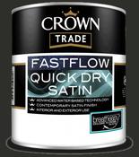 Crown Trade Fastflow Quick Dry Satin White 5 Litre image