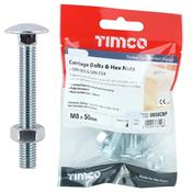 Timco Carriage Bolts &amp;amp; Hex Nuts Zinc image