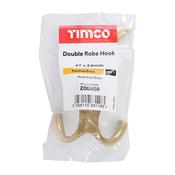 Timco Double Robe Hook 47 x 24mm