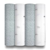 Baby Elegance Safari Collection 4pk Muslin Swaddles 80cm x 80cm