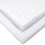 Baby Elegance Safari Collection 2pk Jersey Fitted Travel Cot Sheets 100cm x 70cm