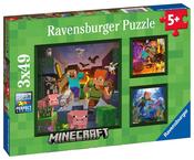 Minecraft 3 x 49pc Jigsaw Puzzles image