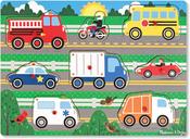 Melissa &amp; Doug Wooden Peg Jigsaw Puzzle Vehicles image