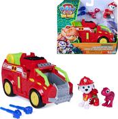 Paw Patrol Dino Rescue Marshall Fire Truck With Marshall Figure image