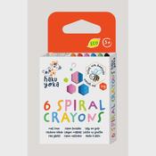 Haku Yoka Spiral Crayons 6 Pack