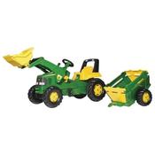 Rolly John Deere Junior Tractor With Front Loader And Trailer image
