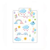 Little Bubz Cot Bed Duvet And Pillow Cover Set 150cm x 120cm Clouds