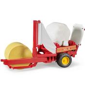 Bruder 02122 - Round Bale Wrapper and Bales - 1:16