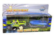 DIE CAST SUV W/TRAILER BOAT LIGHT &amp; SOUND