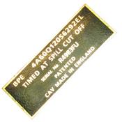 Badge - Injection Pump Plate