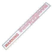 Decal - Battery Overfill Warning