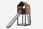 BERG PlayTower — Climbing Frame with Slide &amp; Sandpit image