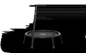 BERG Fitness Rebounder 110 + Stability Bar | Indoor Mini Trampoline with Handlebar