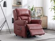 Sandringham Burgundy Leather Lift &amp; Tilt Recliner (Dual Motor) image