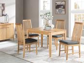 Dunmore Oak 4ft Dining Set with 4 Chairs image
