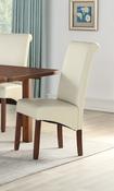 Andorra Acacia Sophie Dining Chair in Cream with Acacia Legs image