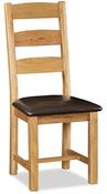 Salisbury Slatted Back Chair with PU Seat image