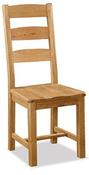 Salisbury Slatted Back Chair with Wooden Seat image