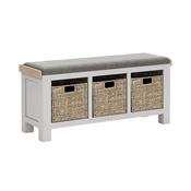 Salcombe Stone Grey Storage Bench