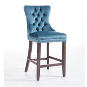 Kacey Teal Stool – Antique Leg image