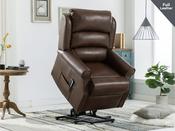 Windsor Brown Leather Lift &amp; Tilt Recliner - Dual Motor image