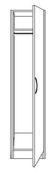 Boyne 1 Door Wardrobe Right image