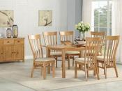 Kilmore Oak 4x2.5 Extension Dining Set with 4 Chairs