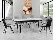Cassino 160cm Automatic Extension Dining Set in Grey image