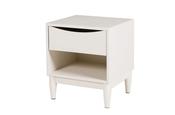 Alesta Bedside Table in White image