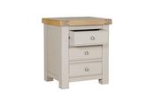 Doune Bedside Table 3 Drawer - Taupe image