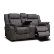 Brooklyn Charcoal 2 Seater Recliner Console