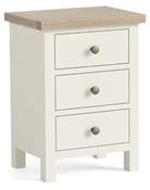 Modern Country Coconut White Bedside