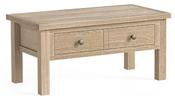 Modern Country Oak Coffee Table With Drawer