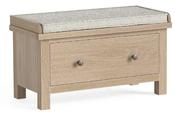 Modern Country Oak Hallway Bench With Drawer
